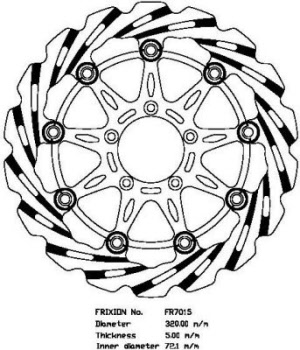 Frixion wave voorremschijven FR7015