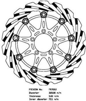 Frixion wave voorremschijven FR7052
