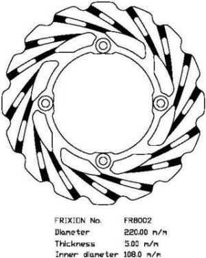 Frixion wave achterremschijven FR8002