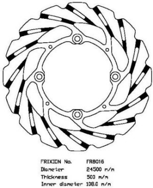 Frixion wave achterremschijven FR8016