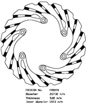 Frixion wave achterremschijven FR8019